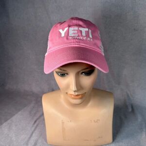 Yeti Coolers Hat Limited Edition Pink Adjustable Trucker Snap Back Mesh Cap
